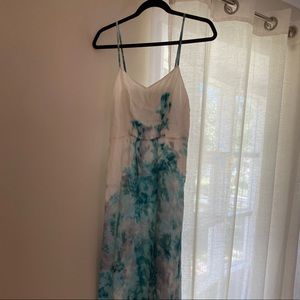 Like New Anthropologie Moulinette Soeurs White/Aquamarine Dress - Size 6